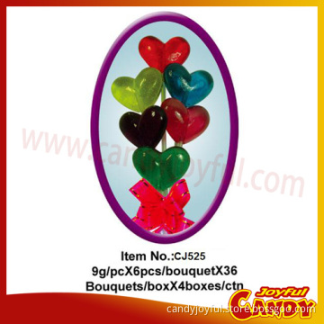 Valentine candy bouquet heart shaped candy